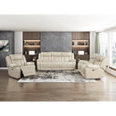 Homelegance Huron Power Reclining Polyurethane Sofa 8457BEG-3PW IMAGE 13