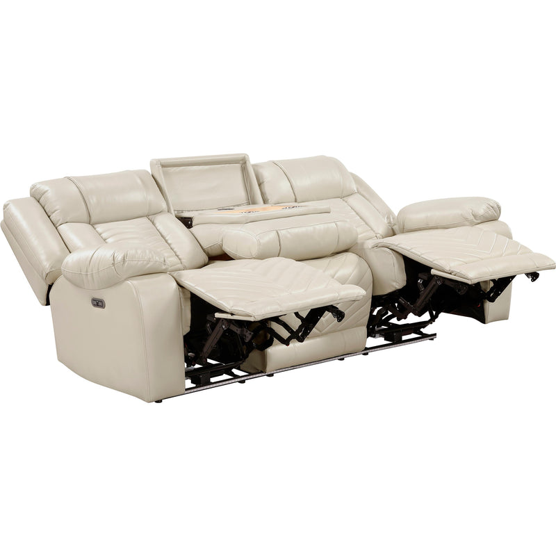  Homelegance Huron Power Reclining Polyurethane Sofa 8457BEG-3PW IMAGE 3