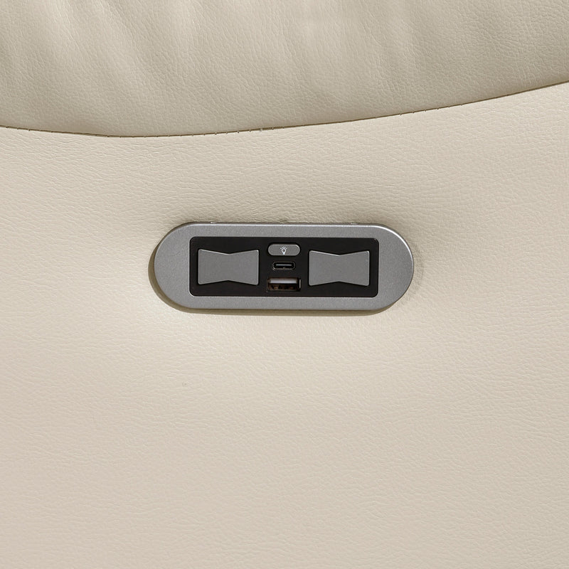  Homelegance Huron Power Reclining Polyurethane Sofa 8457BEG-3PW IMAGE 8