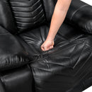  Homelegance Huron Reclining Polyurethane Sofa 8457BLK-3PW IMAGE 10