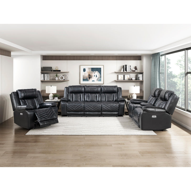  Homelegance Huron Reclining Polyurethane Sofa 8457BLK-3PW IMAGE 13