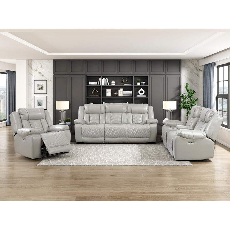  Homelegance Huron Reclining Polyurethane Sofa 8457GRY-3PW IMAGE 12