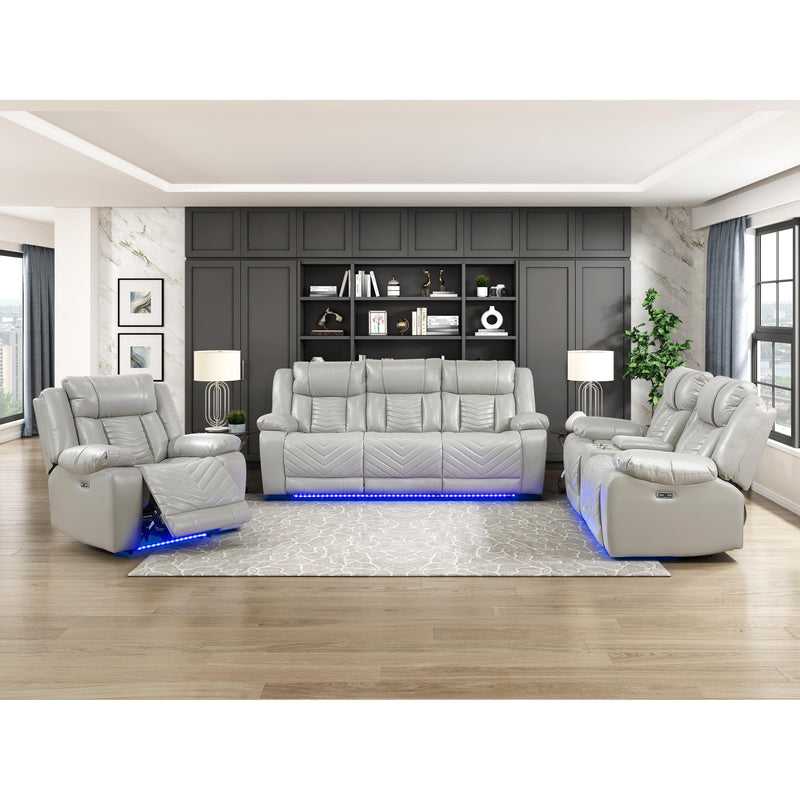  Homelegance Huron Reclining Polyurethane Sofa 8457GRY-3PW IMAGE 13