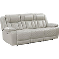  Homelegance Huron Reclining Polyurethane Sofa 8457GRY-3PW IMAGE 1