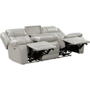  Homelegance Huron Reclining Polyurethane Sofa 8457GRY-3PW IMAGE 3