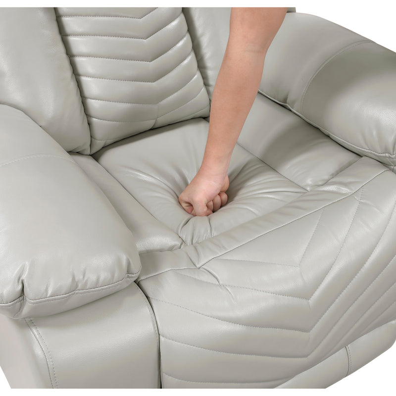  Homelegance Huron Reclining Polyurethane Sofa 8457GRY-3PW IMAGE 9
