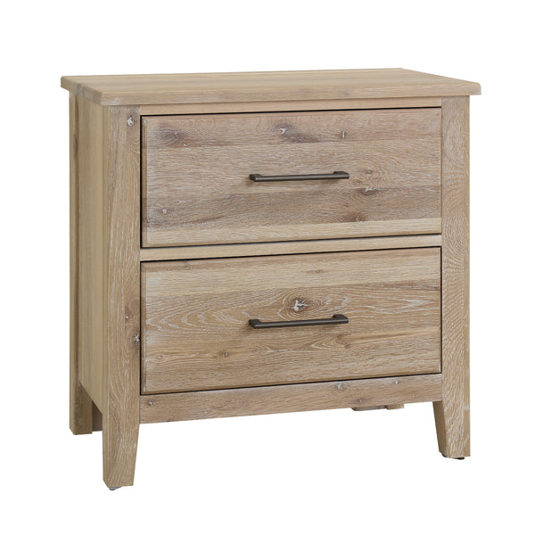  Artisan & Post Fulling Mill 145-228 2 Drawer Nightstand with Charging Station - Bleached White IMAGE 1