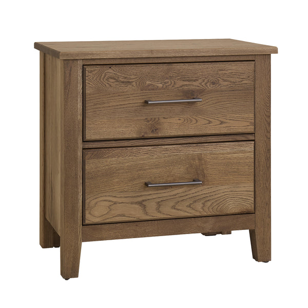 Artisan & Post Fulling Mill 146-228 2 Drawer Nightstand with Charging Station - Natural Oak IMAGE 1