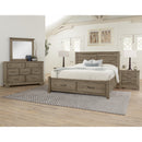  Artisan & Post Cool Rustic 172 Queen Plank Bed with Footboard Storage - Stone Grey IMAGE 4