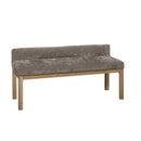  Artisan & Post Joinery 192-080X Brindle Grey Upholstered Bench - Natural Oak IMAGE 1