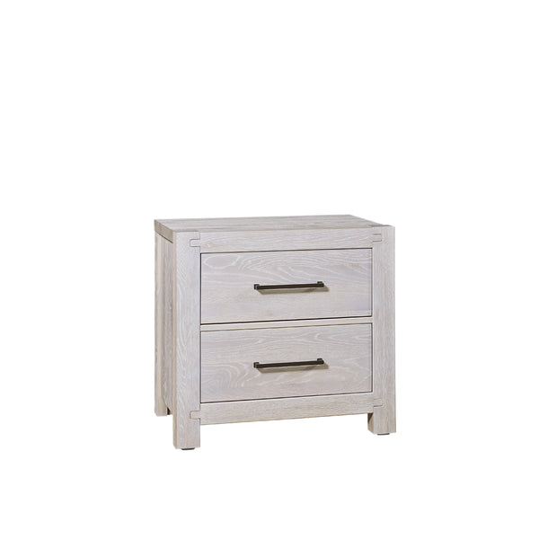  Artisan & Post Joinery 194-227 2 Drawer Night Stand - Washed White Oak IMAGE 1