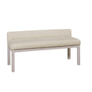  Artisan & Post Joinery 194-080I Ivory Cream Upholstered Bench - Washed White Oak IMAGE 1
