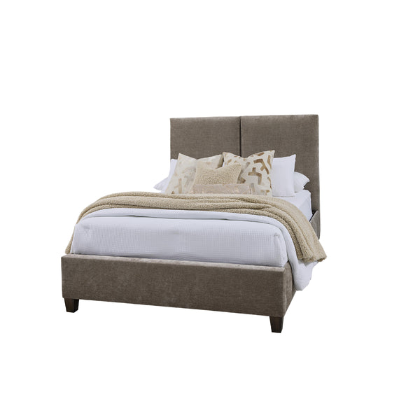  Artisan & Post Joinery 194 Queen Brindle Grey Upholstered Bed - Washed White Oak IMAGE 1
