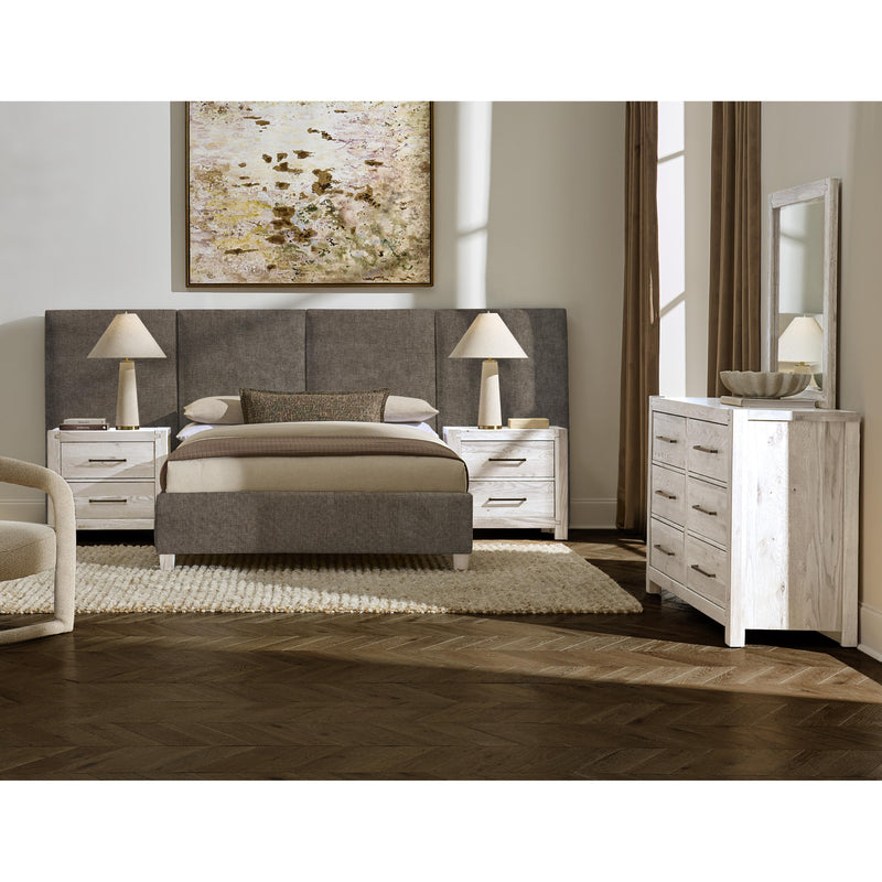  Artisan & Post Joinery 194 King Brindle Grey Upholstered Wall Bed - Washed White Oak IMAGE 5