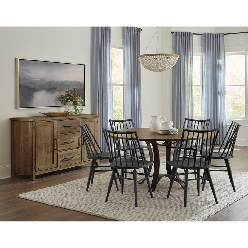  Artisan & Post Dovetail 752-045 Black Spindle Side Chair - Natural IMAGE 3