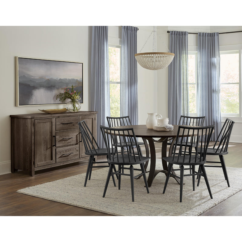  Artisan & Post Dovetail 753-045 Black Spindle Side Chair - Aged Grey IMAGE 2