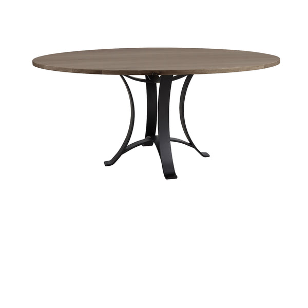  Artisan & Post Dovetail 753 60" Round Table and Base - Aged Grey IMAGE 1