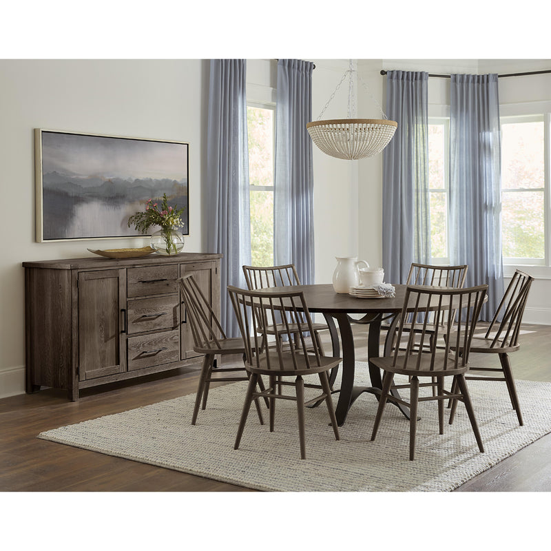  Artisan & Post Dovetail 753 60" Round Table and Base - Aged Grey IMAGE 2