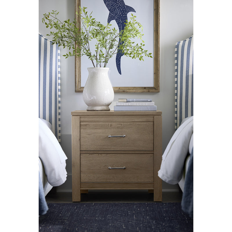  Vaughan-Bassett Tide & Timber 830-227 2 Drawer Nightstand - Clear Oak IMAGE 2