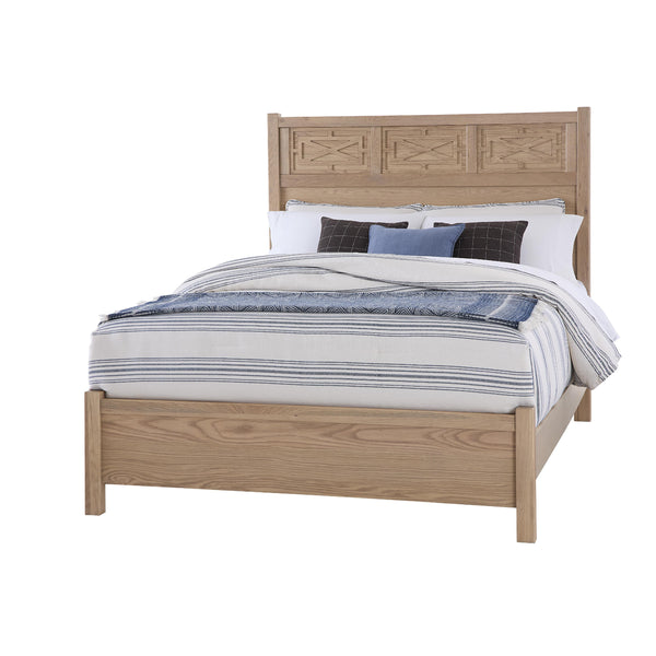  Vaughan-Bassett Tide & Timber 830 King Fretwork Bed - Clear Oak IMAGE 1