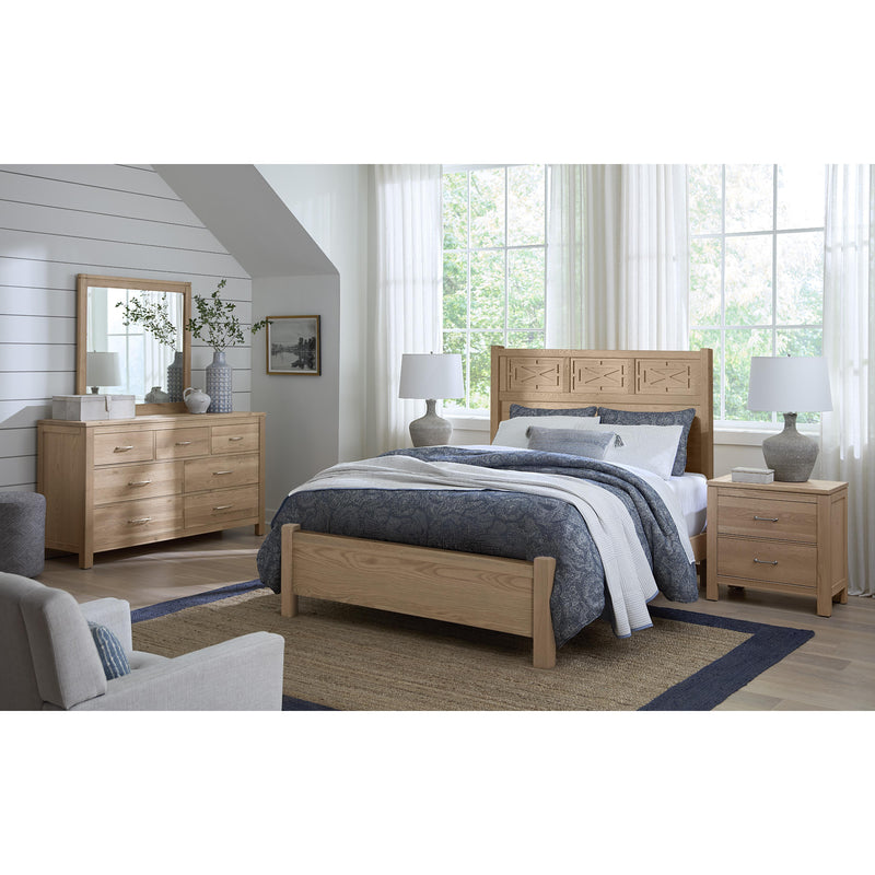  Vaughan-Bassett Tide & Timber 830 King Fretwork Bed - Clear Oak IMAGE 3