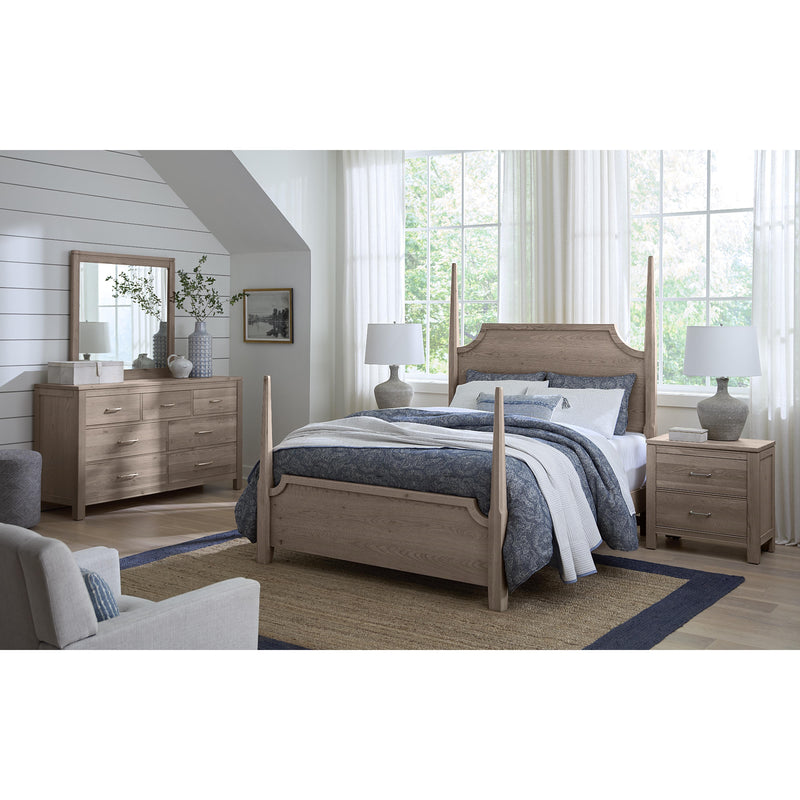  Vaughan-Bassett Tide & Timber 831 Queen Pencil Poster Bed - Grey Oak IMAGE 2