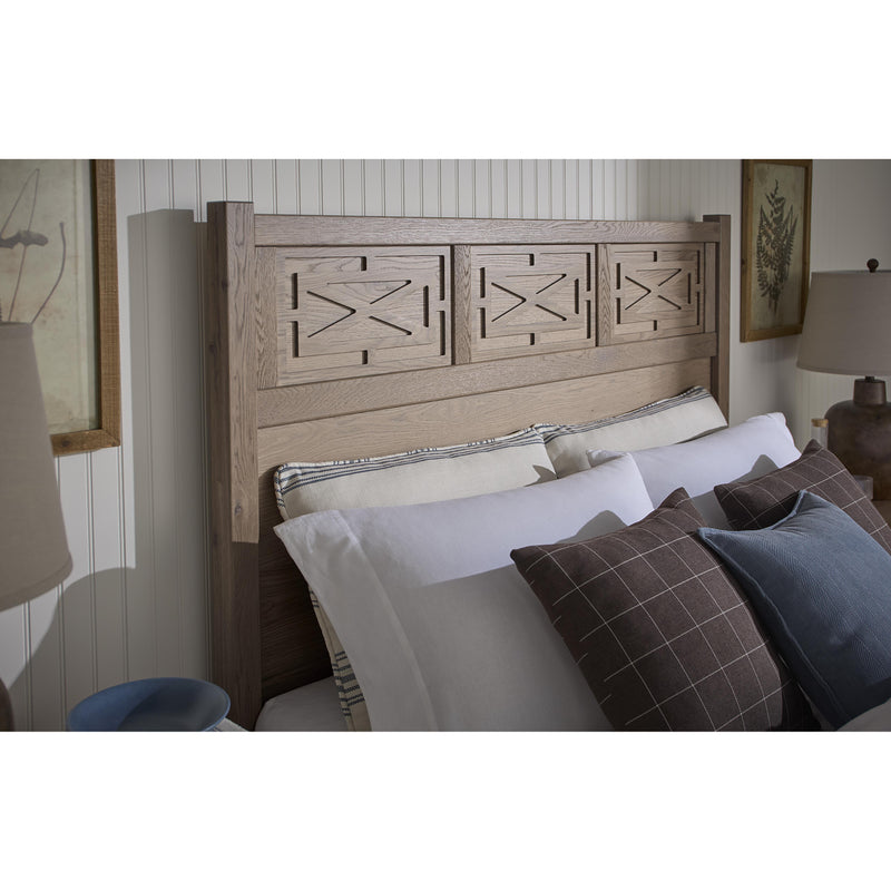  Vaughan-Bassett Tide & Timber 831 King Fretwork Bed - Grey Oak IMAGE 4