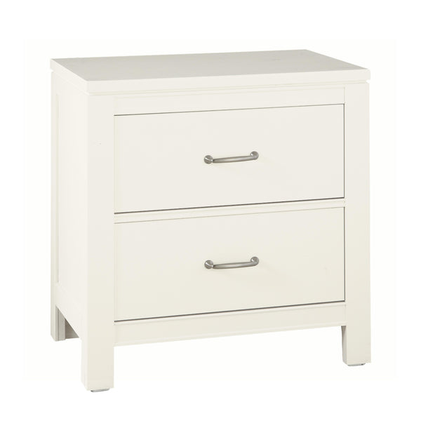  Vaughan-Bassett Tide & Timber 834-227 2 Drawer Nightstand - White Maple IMAGE 1