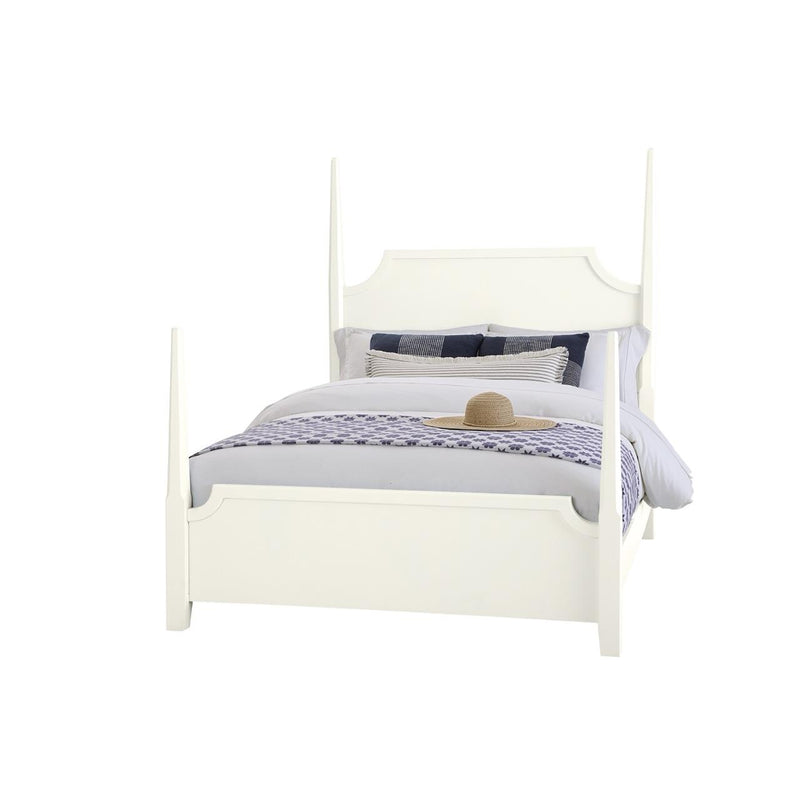  Vaughan-Bassett Tide & Timber 834 Queen Pencil Poster Bed - White Maple IMAGE 1