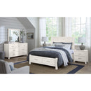  Vaughan-Bassett Tide & Timber 834 King Fretwork Bed with Storage Footboard - White Maple IMAGE 2
