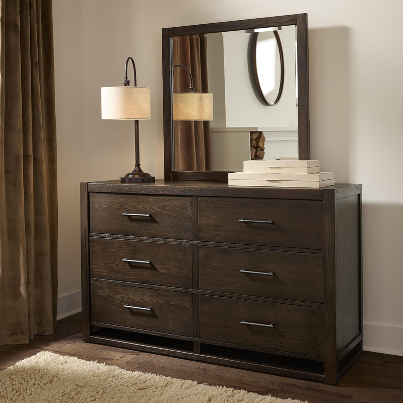  Vaughan-Bassett Lodge & Loft 840-002 6 Drawer Dresser - Dark Oak IMAGE 1