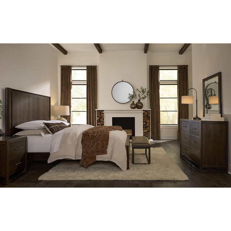  Vaughan-Bassett Lodge & Loft 840-080Y Sedona Brown Upholstered Bench - Dark Oak IMAGE 2