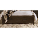  Vaughan-Bassett Lodge & Loft 840 Queen Ivory Cream Upholstered Storage Bed - Dark Oak IMAGE 2