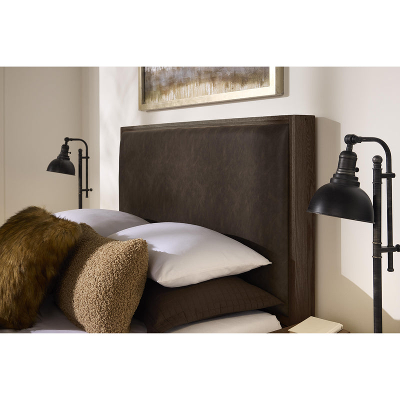  Vaughan-Bassett Lodge & Loft 840 Queen Sedona Brown Upholstered Storage Bed - Dark Oak IMAGE 5