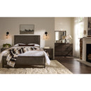  Vaughan-Bassett Lodge & Loft 840 Queen Sedona Brown Upholstered Bed - Dark Oak IMAGE 2