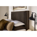  Vaughan-Bassett Lodge & Loft 840 King Sedona Brown Upholstered Bed - Dark Oak IMAGE 4