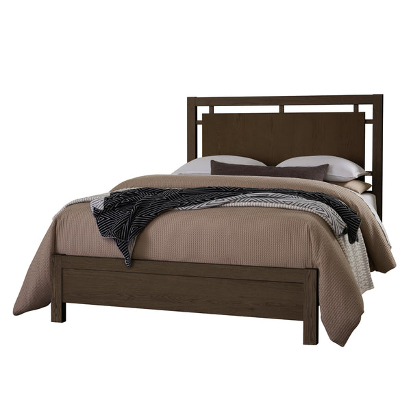  Vaughan-Bassett Lodge & Loft 840 King Floating Panel Bed - Dark Oak IMAGE 1