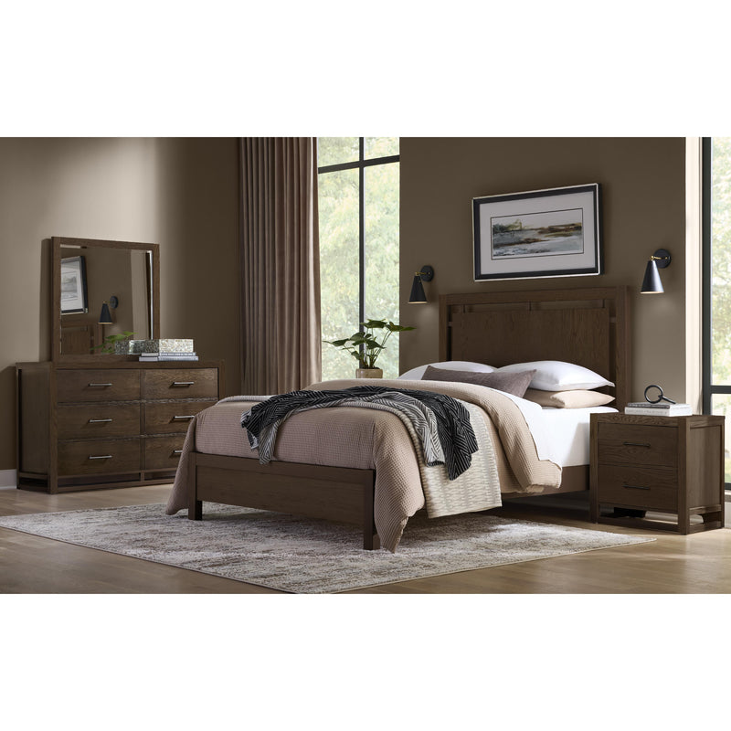  Vaughan-Bassett Lodge & Loft 840 King Floating Panel Bed - Dark Oak IMAGE 2