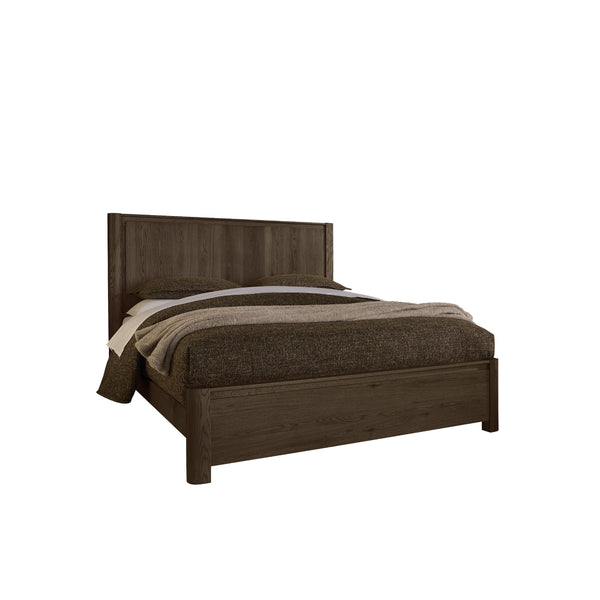  Vaughan-Bassett Lodge & Loft 840 King Radius Poster Bed - Dark Oak IMAGE 1