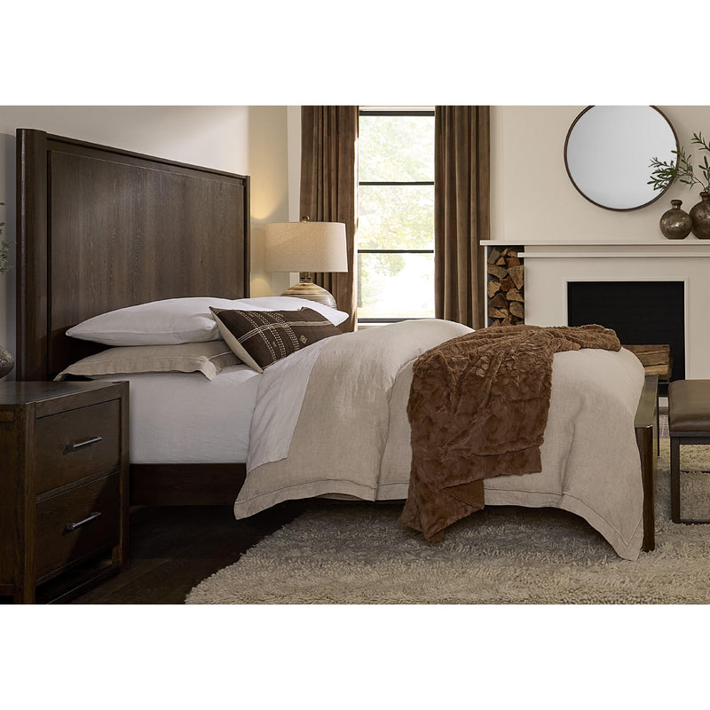  Vaughan-Bassett Lodge & Loft 840 King Radius Poster Bed - Dark Oak IMAGE 2