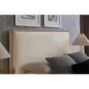  Vaughan-Bassett Lodge & Loft 842 Queen Ivory Cream Upholstered Storage Bed - Blond Oak IMAGE 6
