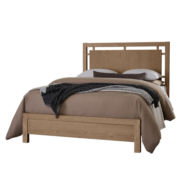  Vaughan-Bassett Lodge & Loft 842 Queen Floating Panel Bed - Blond Oak IMAGE 1