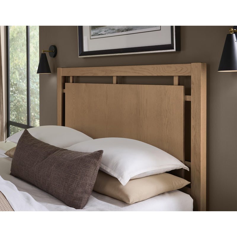  Vaughan-Bassett Lodge & Loft 842 King Floating Panel Bed with Footboard Storage - Blond Oak IMAGE 7