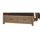  Vaughan-Bassett Lodge & Loft 842 King Radius Poster Bed with Footboard Storage - Blond Oak IMAGE 4