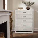  Vaughan-Bassett Lodge & Loft 844-115 5 Drawer Chest - Soft White IMAGE 1