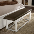  Vaughan-Bassett Lodge & Loft 844-080Y Sedona Brown Upholstered Bench - Soft White IMAGE 1