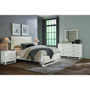  Vaughan-Bassett Lodge & Loft 844 Queen Ivory Cream Upholstered Bed - Soft White IMAGE 5