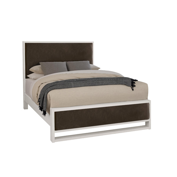  Vaughan-Bassett Lodge & Loft 844 King Sedona Brown Upholstered Bed - Soft White IMAGE 1