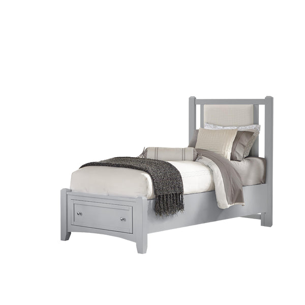  Vaughan-Bassett Bonanza BB26 Twin Linen Upholstered Storage Bed - Grey IMAGE 1