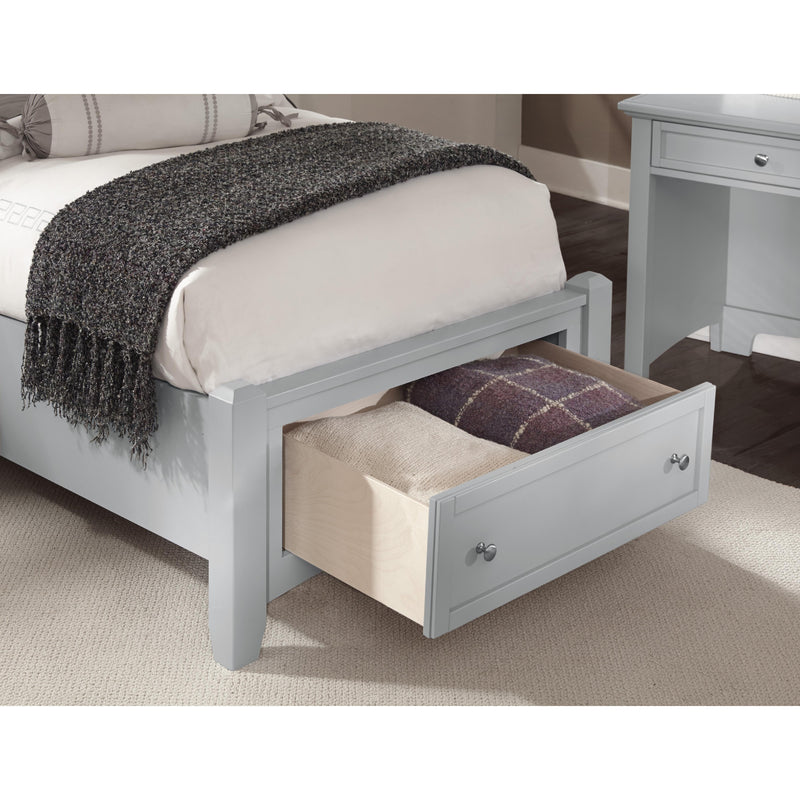  Vaughan-Bassett Bonanza BB26 Twin Linen Upholstered Storage Bed - Grey IMAGE 3